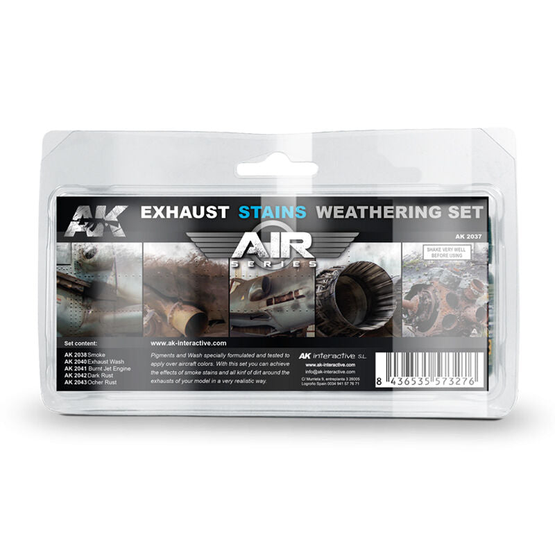 AK Interactive Weathering: Exausts & Stains Weathering Enamel Paint Set AK Interactive
