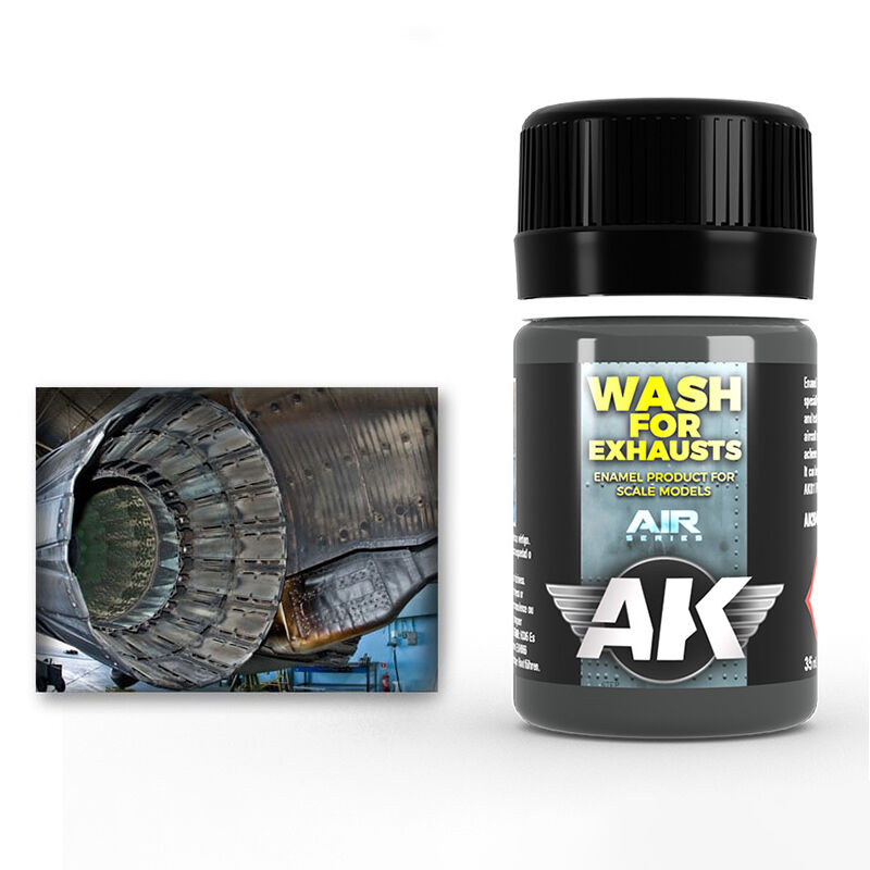AK Interactive Weathering: Wash For Exhaust 35ml Enamel Paint AK Interactive