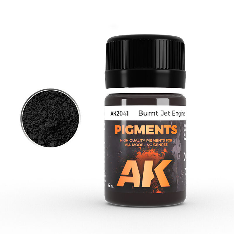 AK Interactive Weathering: Burnt Jet Engine 35ml Pigment AK Interactive
