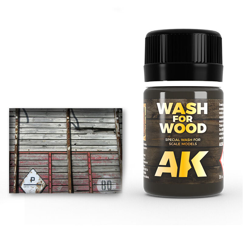 AK Interactive Weathering: Wash For Wood 35ml Enamel Paint AK Interactive