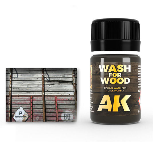 AK Interactive Weathering: Wash For Wood 35ml Enamel Paint AK Interactive