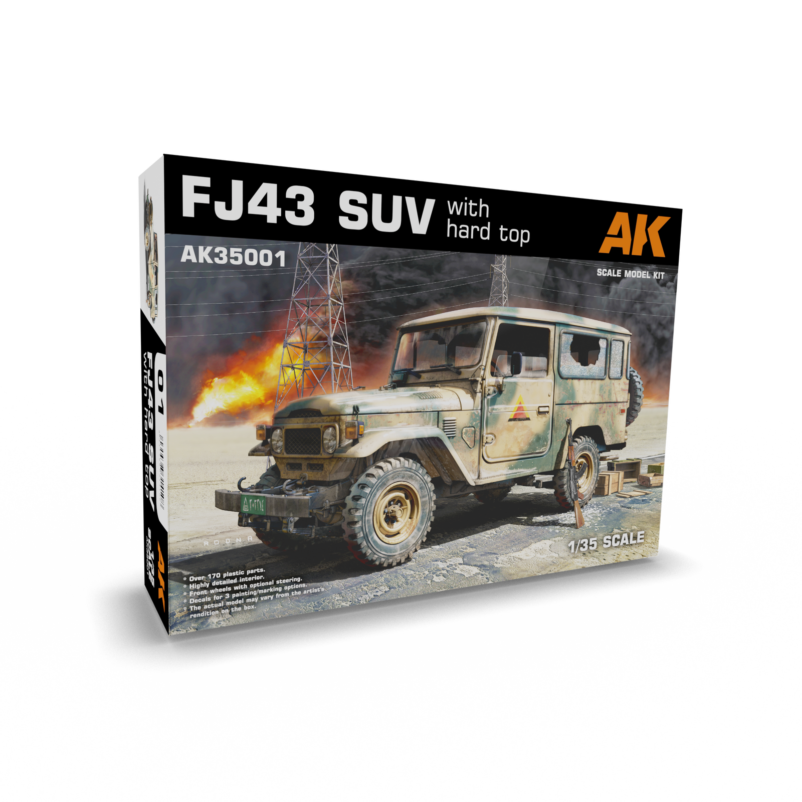 AK Interactive 1/35 FJ43 Suv With Hard Top Plastic Model Kit AK Interactive