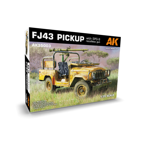 AK Interactive 1/35 FJ43 Pickup with SPG-9.  RECOILLESS GUN Plastic Model Kit/ AK Interactive