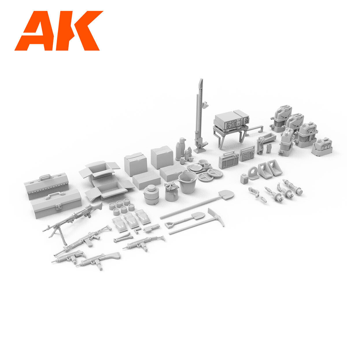 AK Interactive 1/35 IDF Accessories Plastic Model Kit AK Interactive