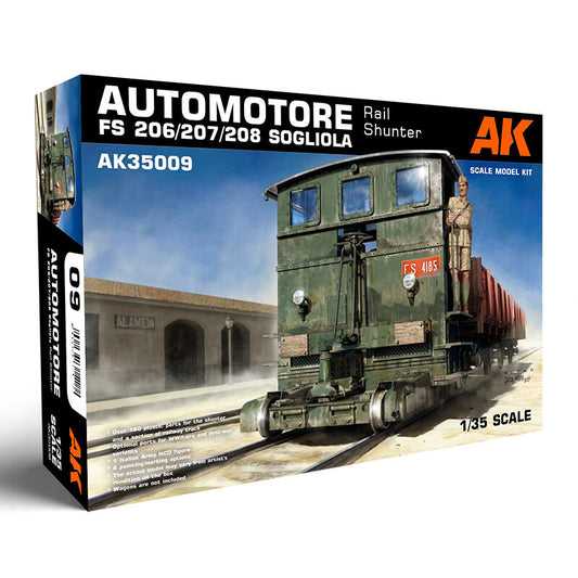 AK Interactive 1/35 Automotore FS 206/207/208 Sogliola Rail Shunter Plastic Model Kit AK Interactive