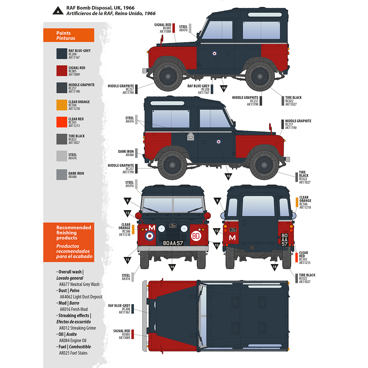 AK Interactive 1/35 Land Rover 88 Series IIA -Station Wagon Plastic Model Kit AK Interactive