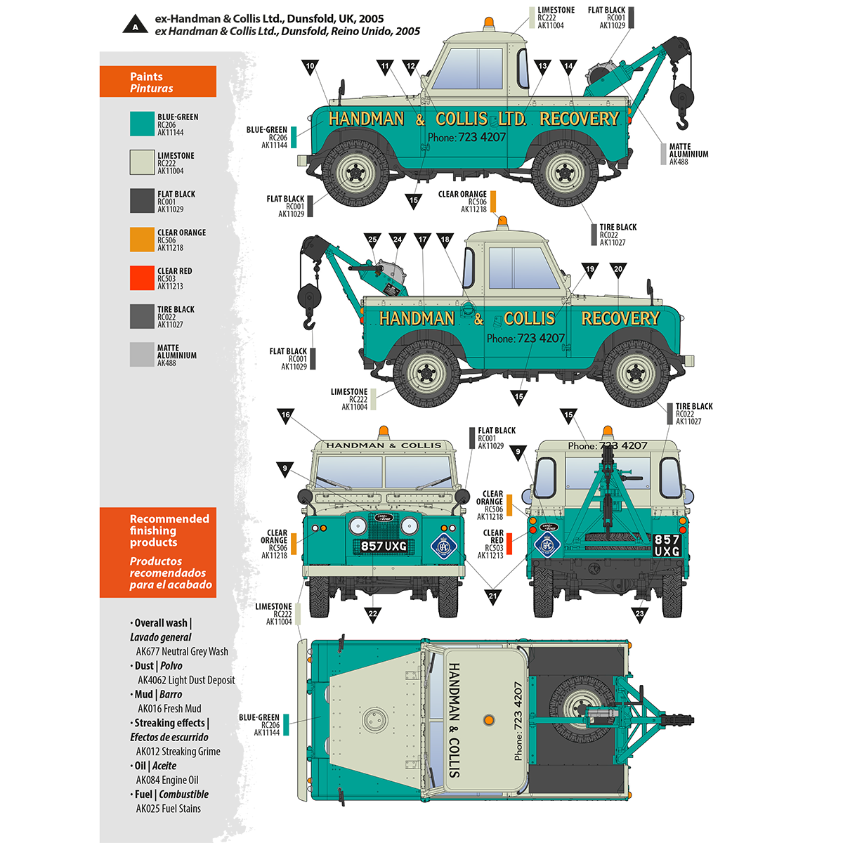 AK Interactive 1/35 Land Rover 88 Series IIA -Crane / Tow Truck Plastic Model Kit AK Interactive