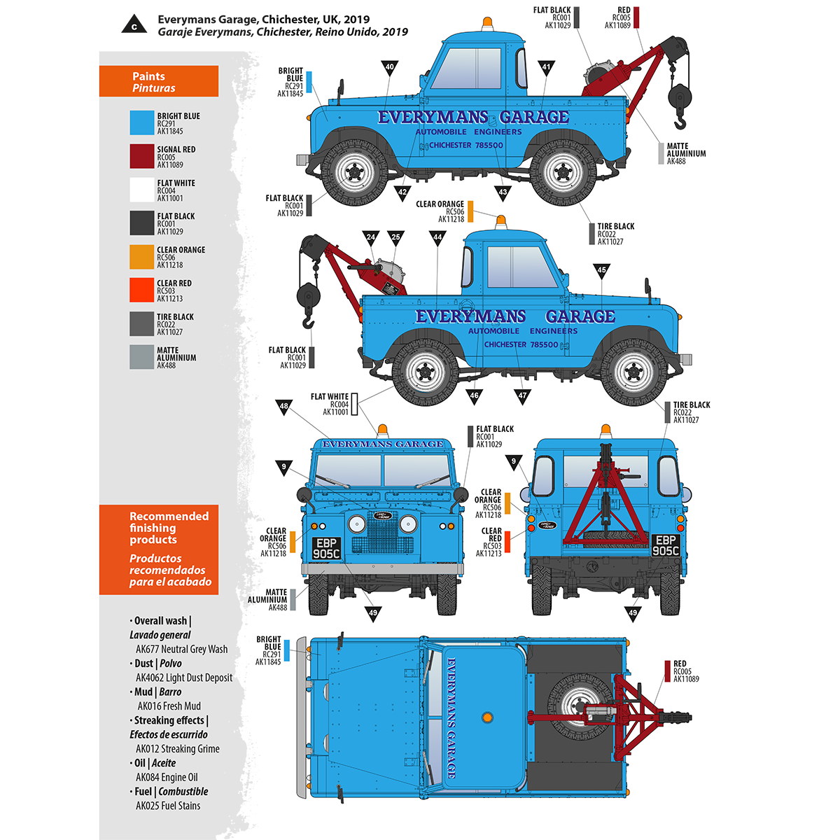AK Interactive 1/35 Land Rover 88 Series IIA -Crane / Tow Truck Plastic Model Kit AK Interactive