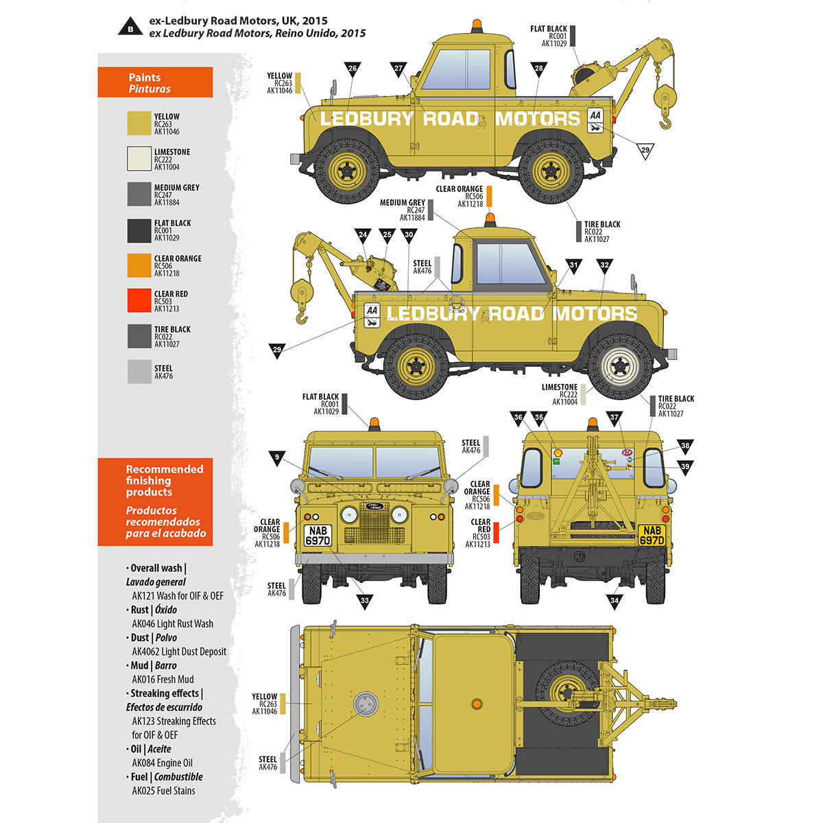AK Interactive 1/35 Land Rover 88 Series IIA -Crane / Tow Truck Plastic Model Kit AK Interactive