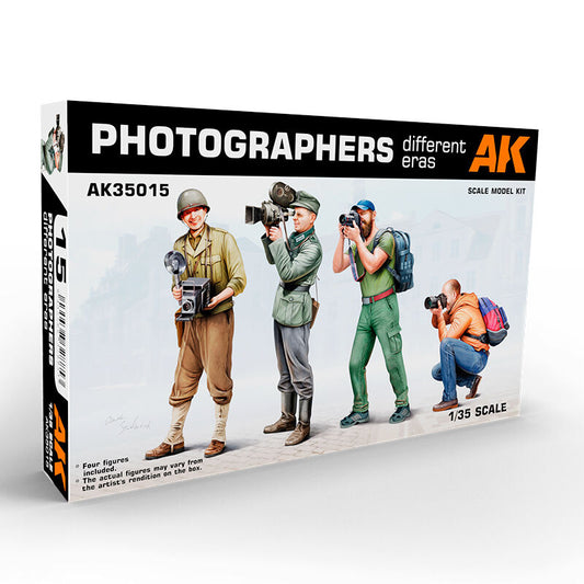 AK Interactive 1/35 Photographers (Different Eras) Plastic Model Kit AK Interactive