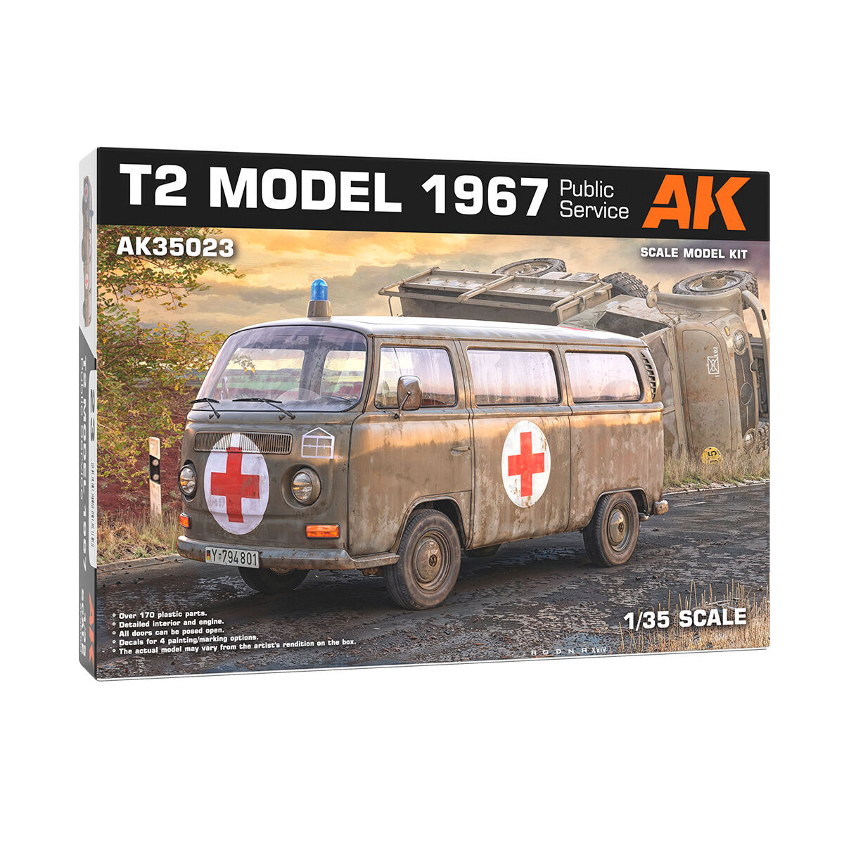 AK Interactive 1/35 T2 Model 1967 Public Service Plastic Model Kit AK Interactive