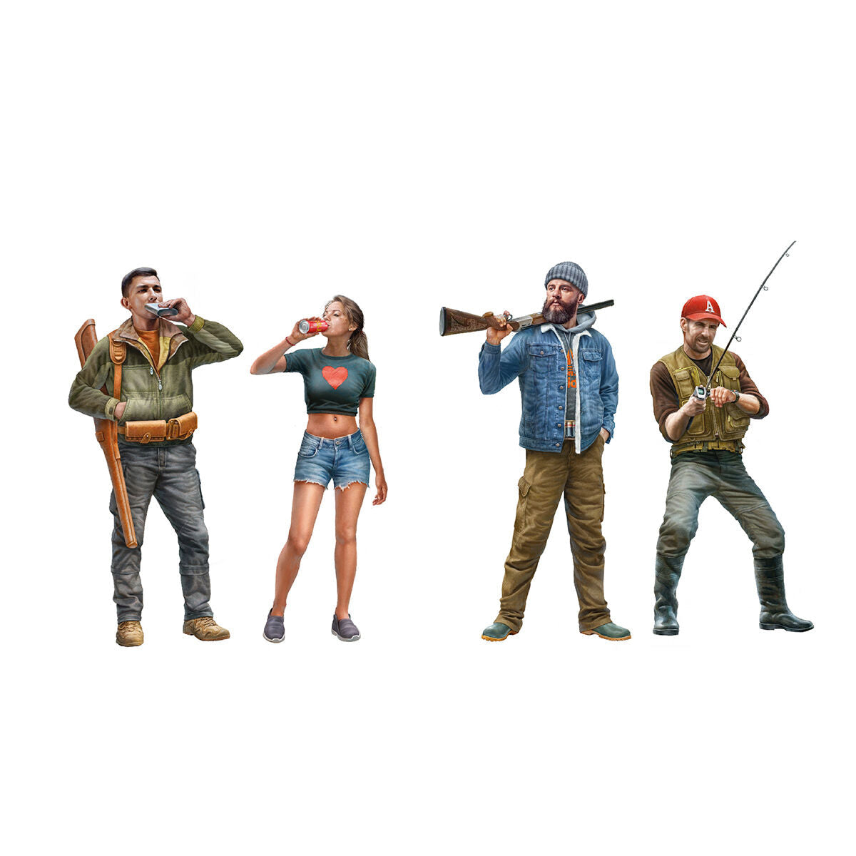 AK Interactive 1/35 Hunting & Fishing Scale Plastic Model Kit AK Interactive