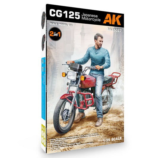 AK Interactive 1/35 CG125 Japanese Motorcycle Plastic Model Kit AK Interactive