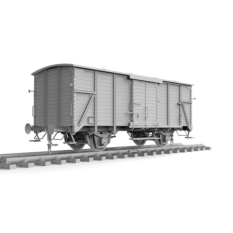 AK Interactive 1/35 German Railway Covered G10 Wagon Gedeckter Guterwagen G10 Plastic Model Kit AK Interactive