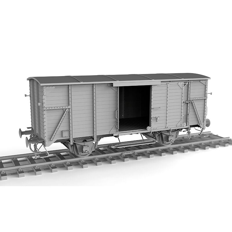 AK Interactive 1/35 German Railway Covered G10 Wagon Gedeckter Guterwagen G10 Plastic Model Kit AK Interactive