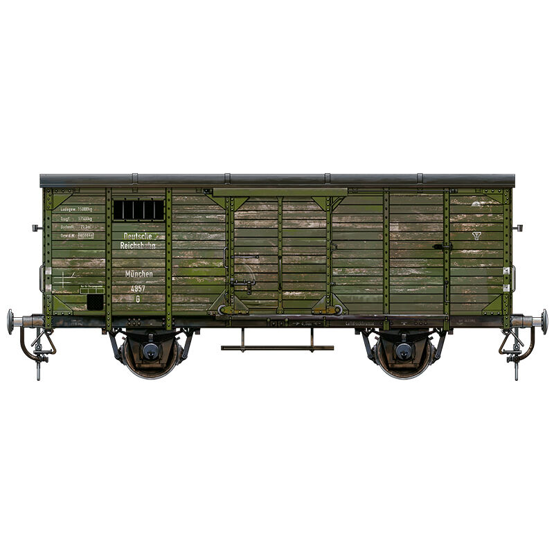 AK Interactive 1/35 German Railway Covered G10 Wagon Gedeckter Guterwagen G10 Plastic Model Kit AK Interactive