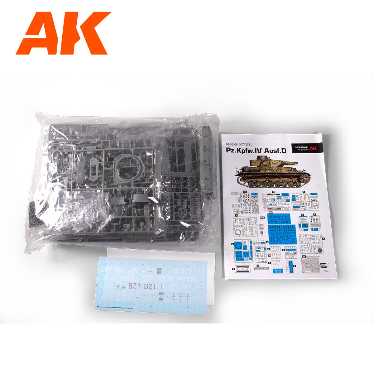AK Interactive 1/35 Pz.Kpfw.Iv Ausf.D Deutsche Afrkia Korps Plastic Model Kit AK Interactive