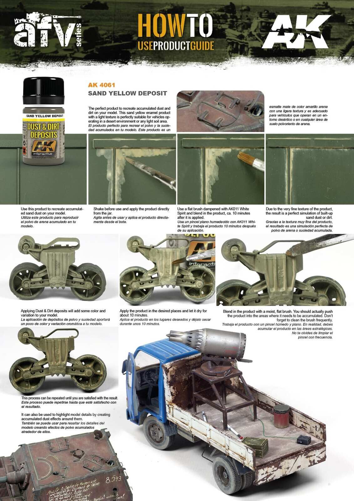 AK Interactive Weathering: Sand Yellow Deposit 35ml Enamel Paint AK Interactive