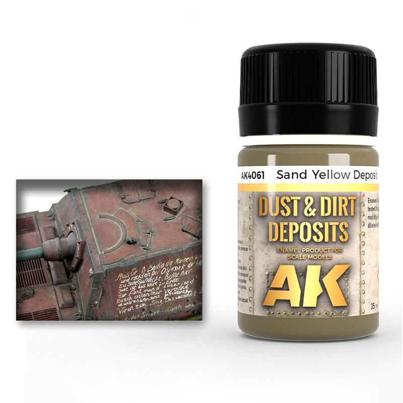 AK Interactive Weathering: Sand Yellow Deposit 35ml Enamel Paint AK Interactive