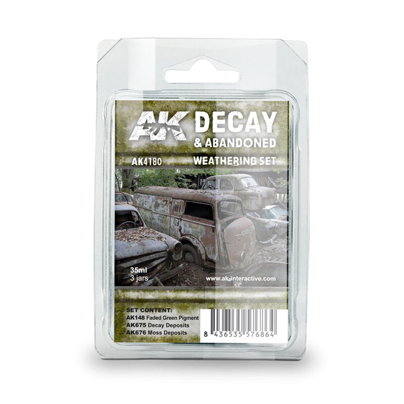 AK Interactive Weathering: Decay & Abandoned Weathering Enamel Paint Set AK Interactive