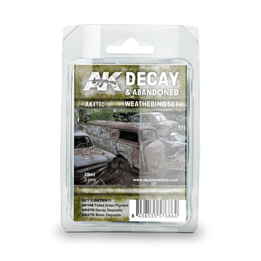 AK Interactive Weathering: Decay & Abandoned Weathering Enamel Paint Set AK Interactive