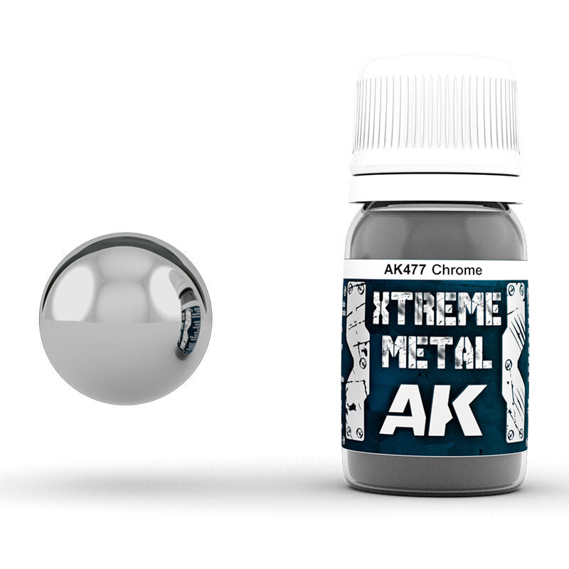 AK Interactive Xtreme Metal Chrome Enamel Paint 30ml AK Interactive