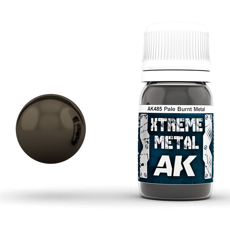 AK Interactive Xtreme Metal Pale Burnt Metal Enamel Paint 30ml AK Interactive