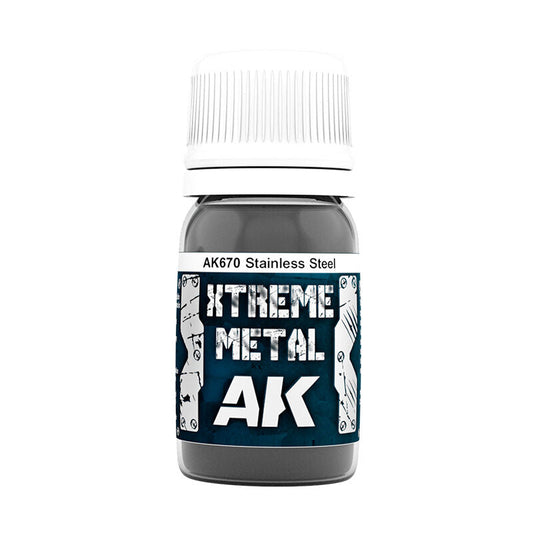 AK Interactive Xtreme Metal Stainless Steel Enamel Paint 30ml AK Interactive