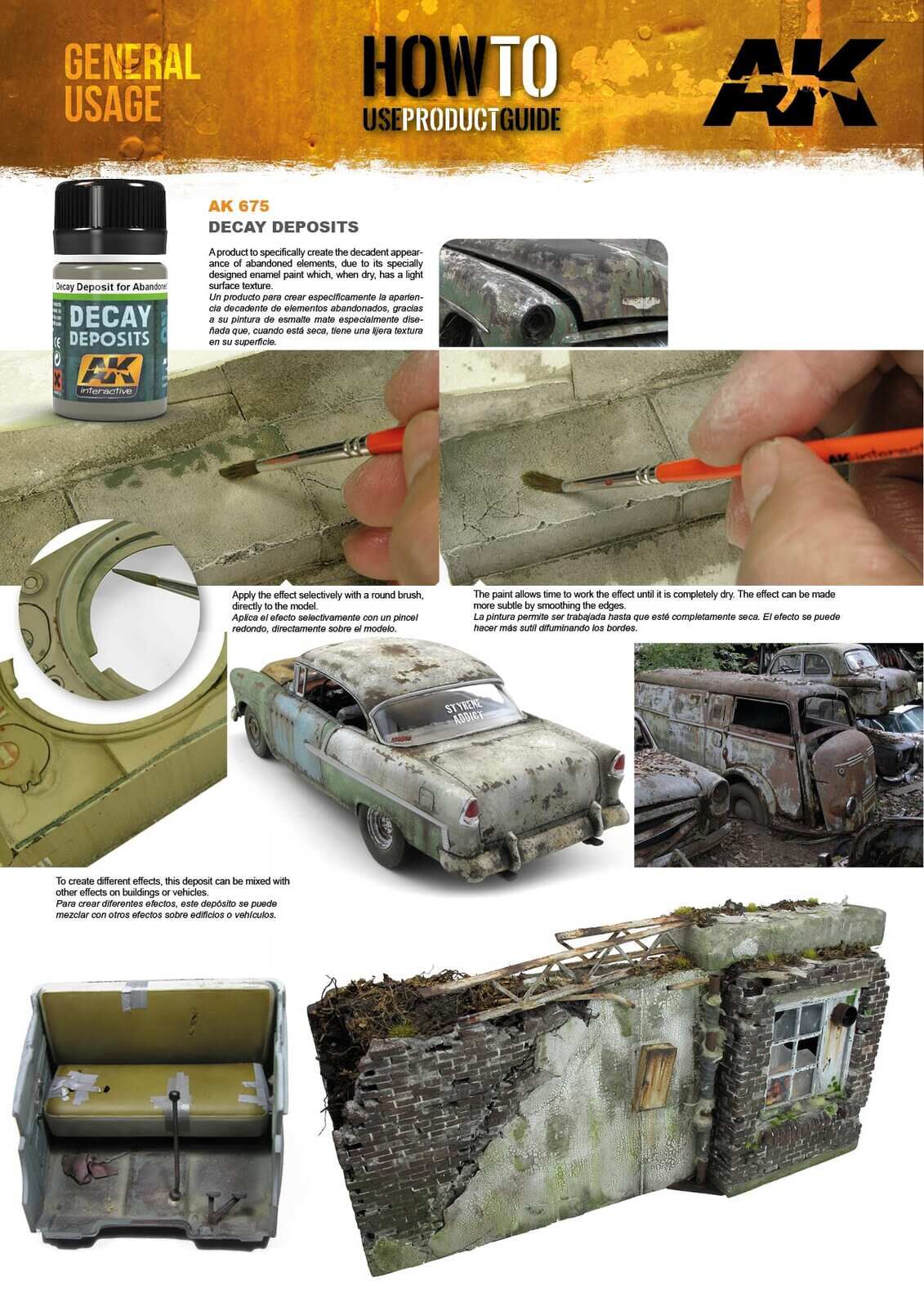 AK Interactive Weathering: Decay Deposit For Abandoned Vehicles 35ml Enamel Paint AK Interactive
