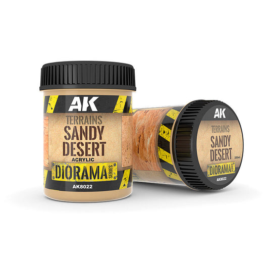 AK Interactive Dioramas: Terrains Sandy Desert - 250ml (Acrylic) AK Interactive