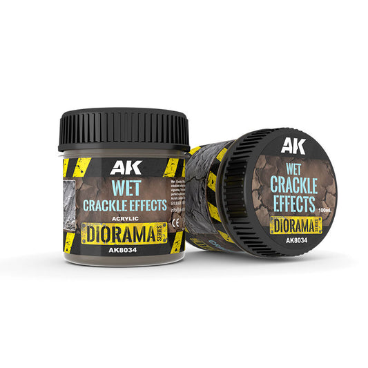 AK Interactive Dioramas: Wet Crackle Effects - 100ml (Acrylic) AK Interactive