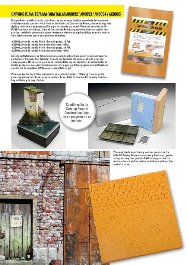 AK Interactive Carving Foam 10mm A5 Size (228 X 152 mm) AK Interactive