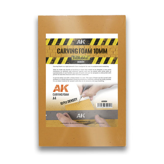 AK Interactive Carving Foam 10mm A4 Size (305 X 228 mm) AK Interactive