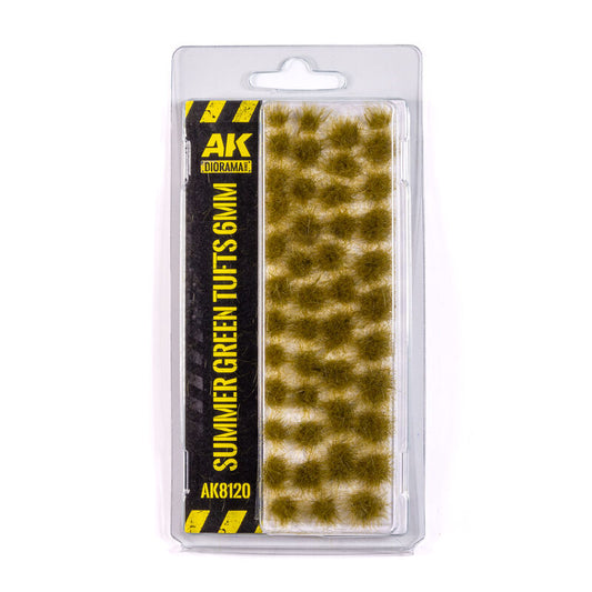 AK Interactive Dioramas: Summer Green Tufts 6mm AK Interactive