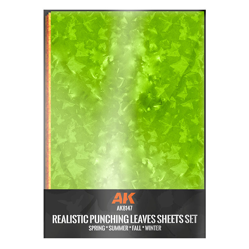 AK Interactive Punching Leaves Sheets Set (4 Units Of A4-Size Sheets) AK Interactive