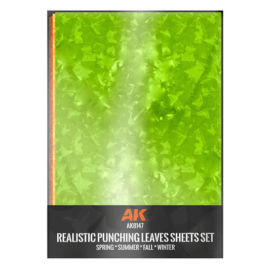 AK Interactive Punching Leaves Sheets Set (4 Units Of A4-Size Sheets) AK Interactive