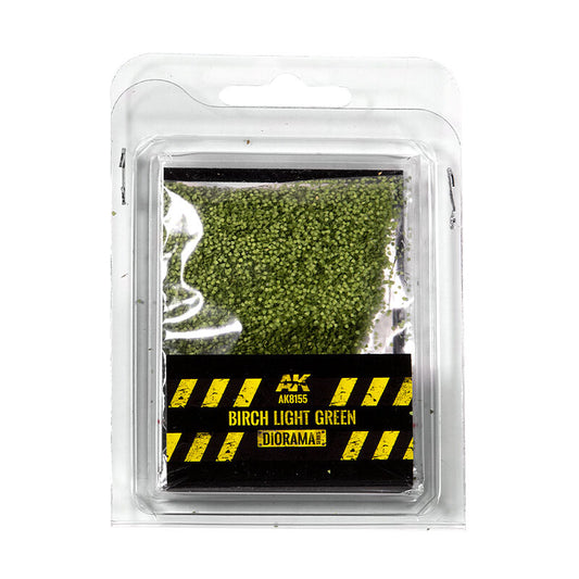 AK Interactive Dioramas: Birch Light Green Leaves - 28 mm. 1/72 (Bag 7g) AK Interactive