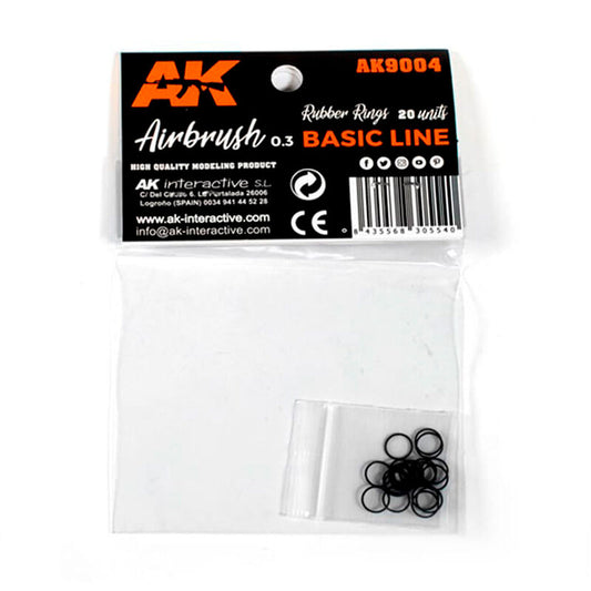AK Interactive Rubber Rings - 20 Units (Airbrush Basic Line 0.3) AK Interactive