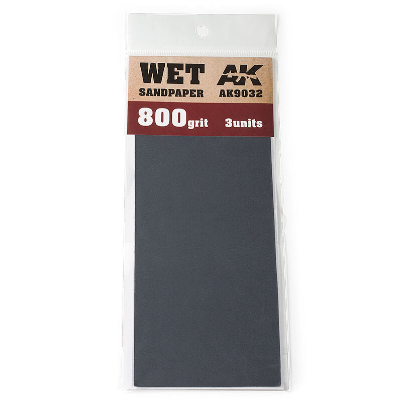 AK Interactive Wet Sandpaper 800 Grit. 3 units AK Interactive
