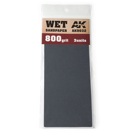 AK Interactive Wet Sandpaper 800 Grit. 3 units AK Interactive