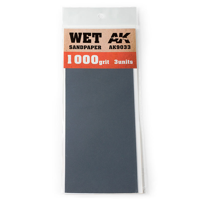 AK Interactive Wet Sandpaper 1000 Grit. 3 units AK Interactive