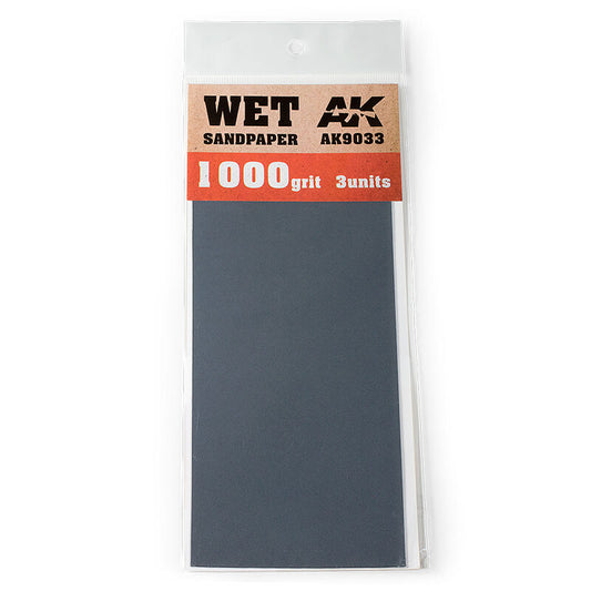 AK Interactive Wet Sandpaper 1000 Grit. 3 units AK Interactive