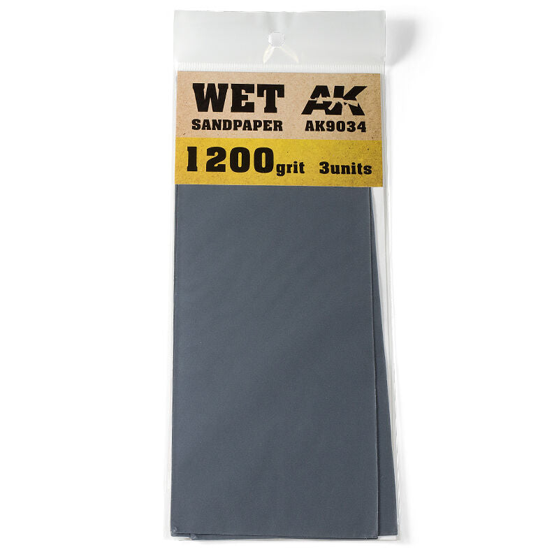 AK Interactive Wet Sandpaper 1200 Grit. 3 units AK Interactive