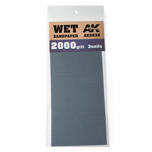 AK Interactive Wet Sandpaper 2000 Grit. 3 units AK Interactive