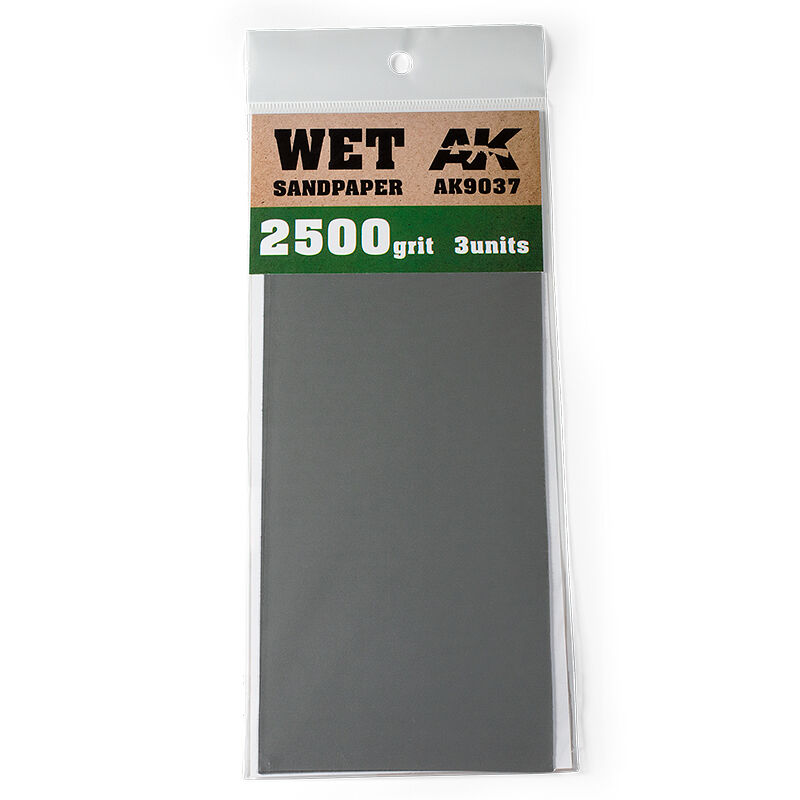 AK Interactive Wet Sandpaper 2500 Grit. 3 units AK Interactive