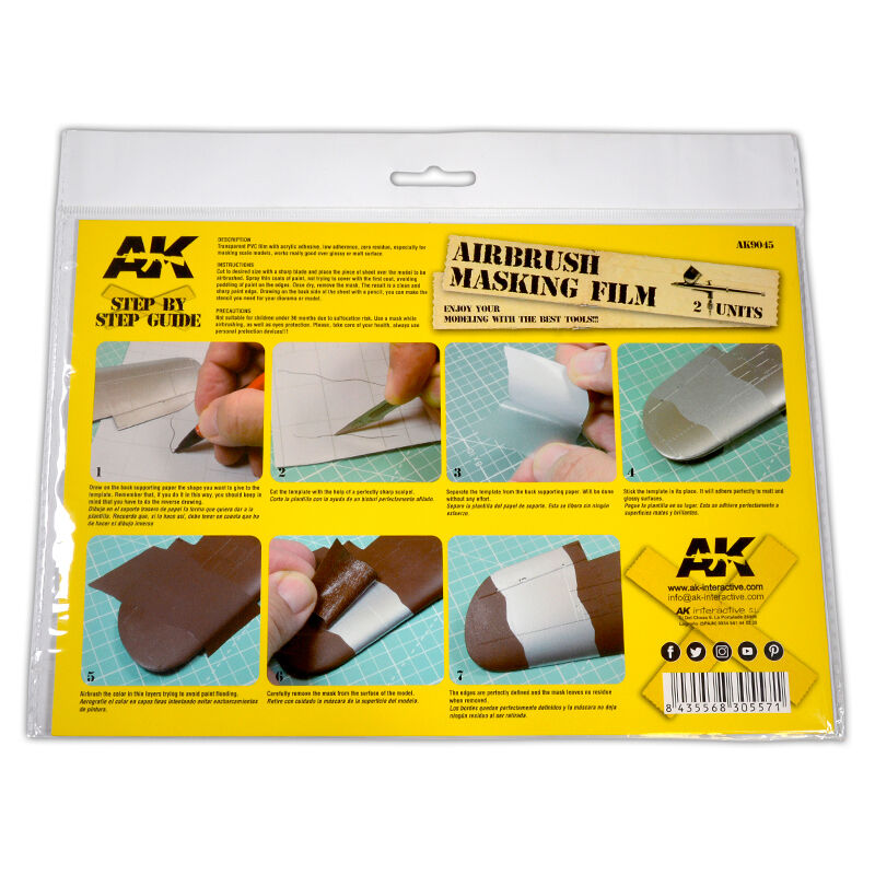 AK Interactive Airbrush Masking Film - 2 units AK Interactive