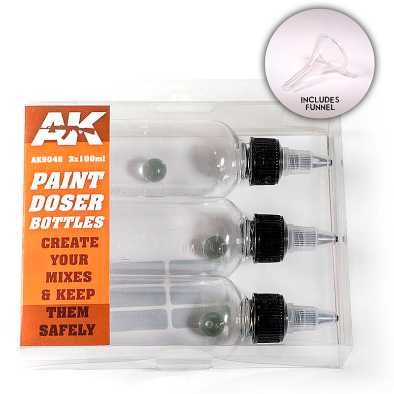 AK Interactive Paint Doser Bottles 3X100ml AK Interactive
