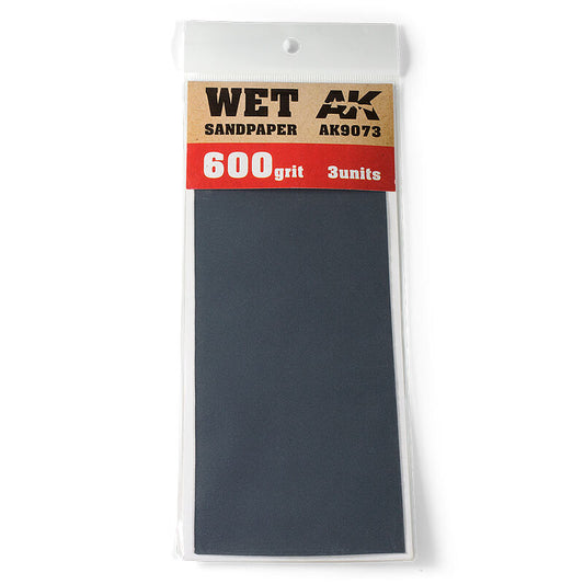 AK Interactive Wet Sandpaper 600 Grit. 3 units AK Interactive