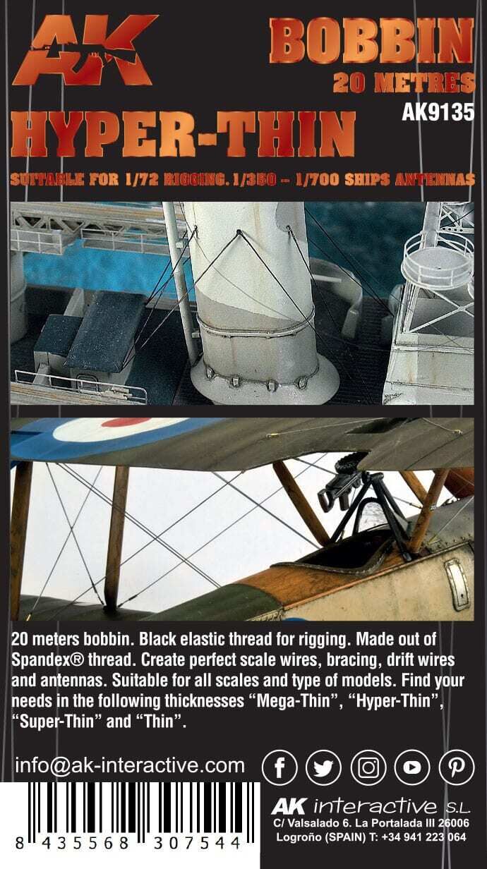 AK Interactive Elastic Rigging Bobbin Hyper-Thin AK Interactive