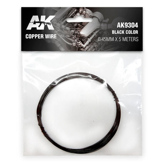 AK Interactive Copper Wire 0.45mm X 5 Meters Black Color AK Interactive